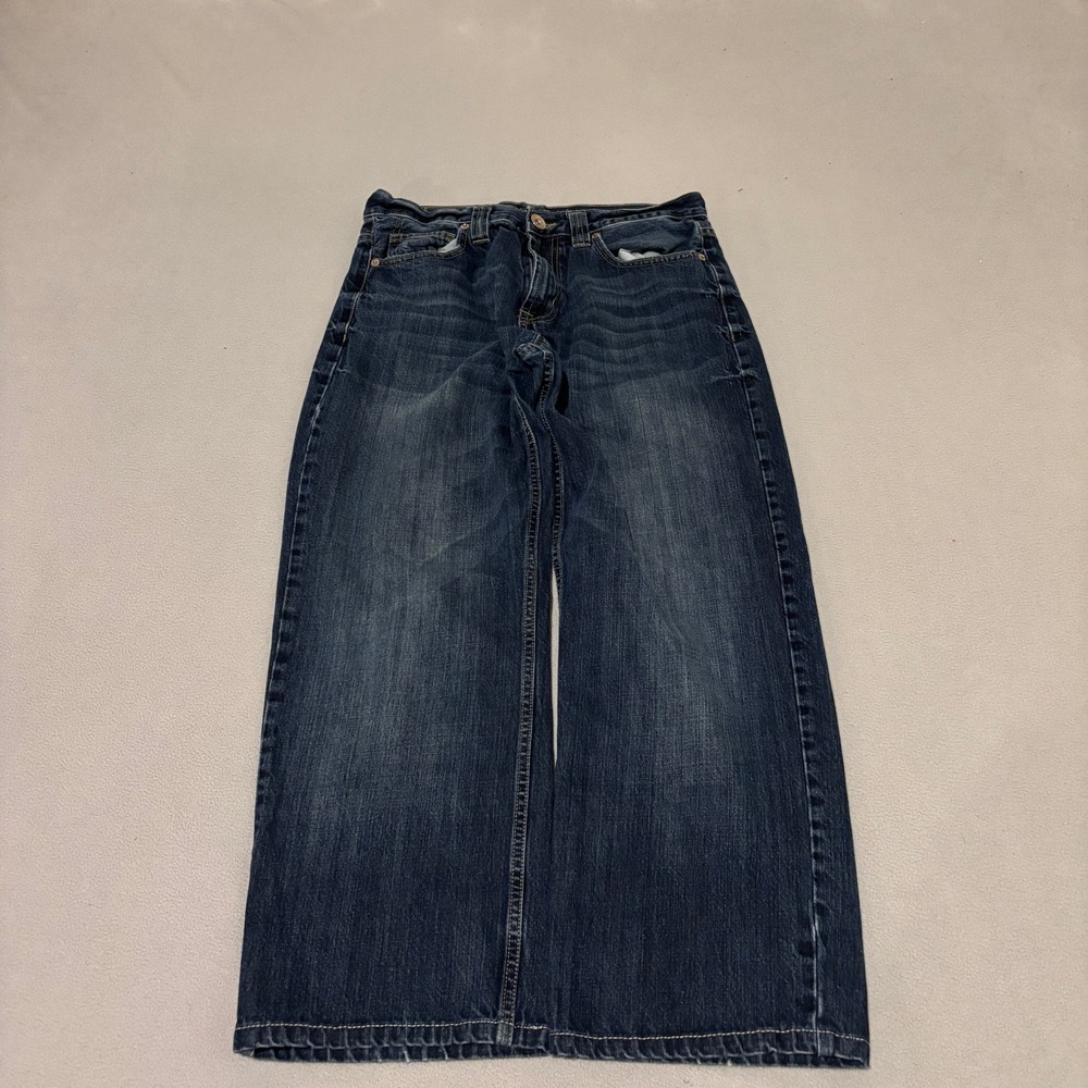 Warehouse One Loose Fit Wide Leg Jeans Dark Wash Blue 32x32 Y2K Grunge Baggy